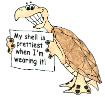 My shell is prettiest when I'm wearing it!
